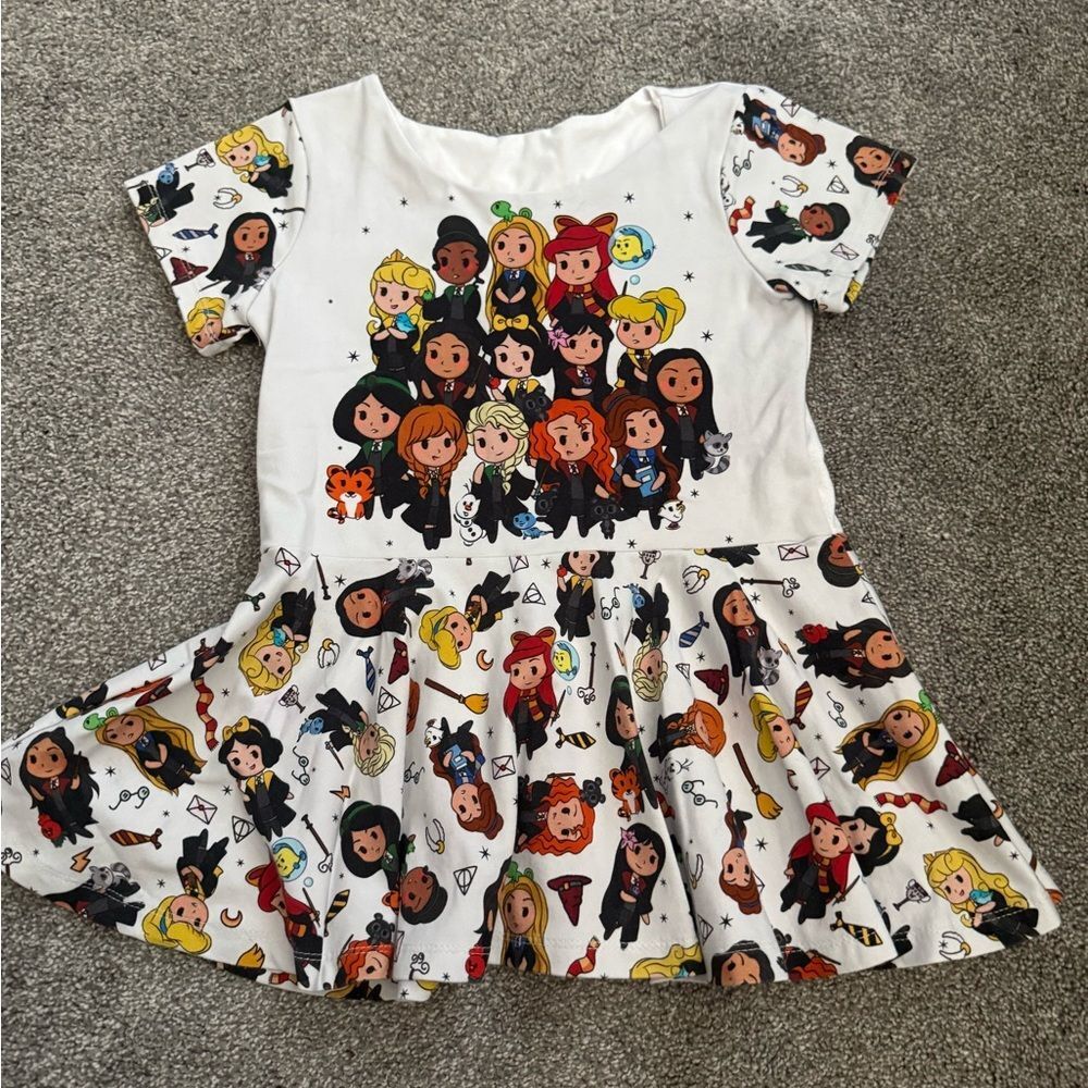 Boutique Handmade Disney Princess Harry Potter Peplum Top Sz 6
